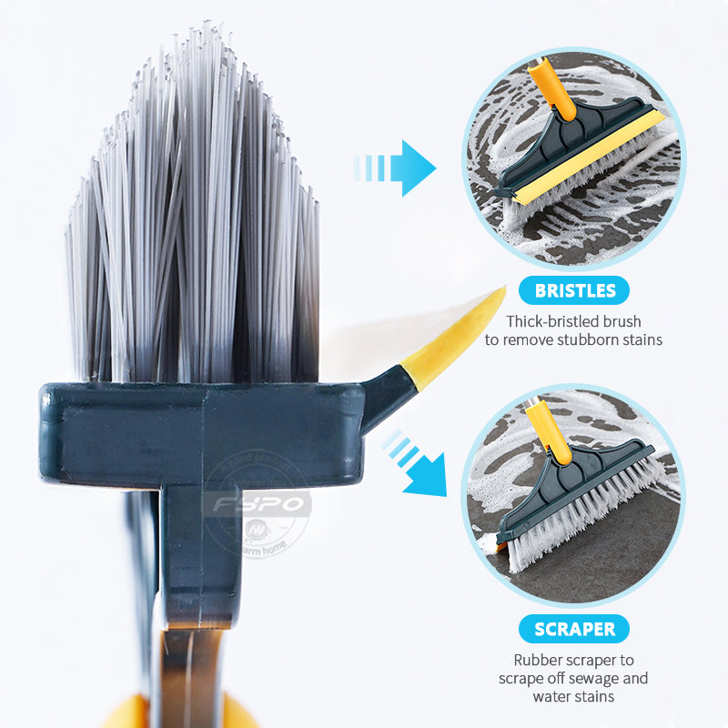 LAST DAY 50% OFF-2 in 1 Floor Brush(Brush + scrape)(With Gift-Broom Holder)OFF-2