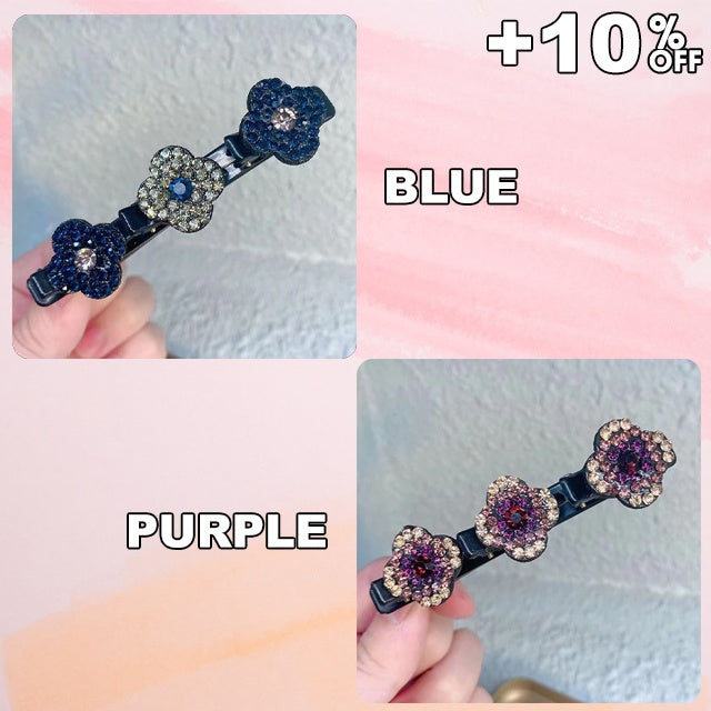 LAST DAY 68% OFF - Sparkling Crystal Stone Braided Hair Clips