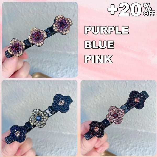 LAST DAY 68% OFF - Sparkling Crystal Stone Braided Hair Clips