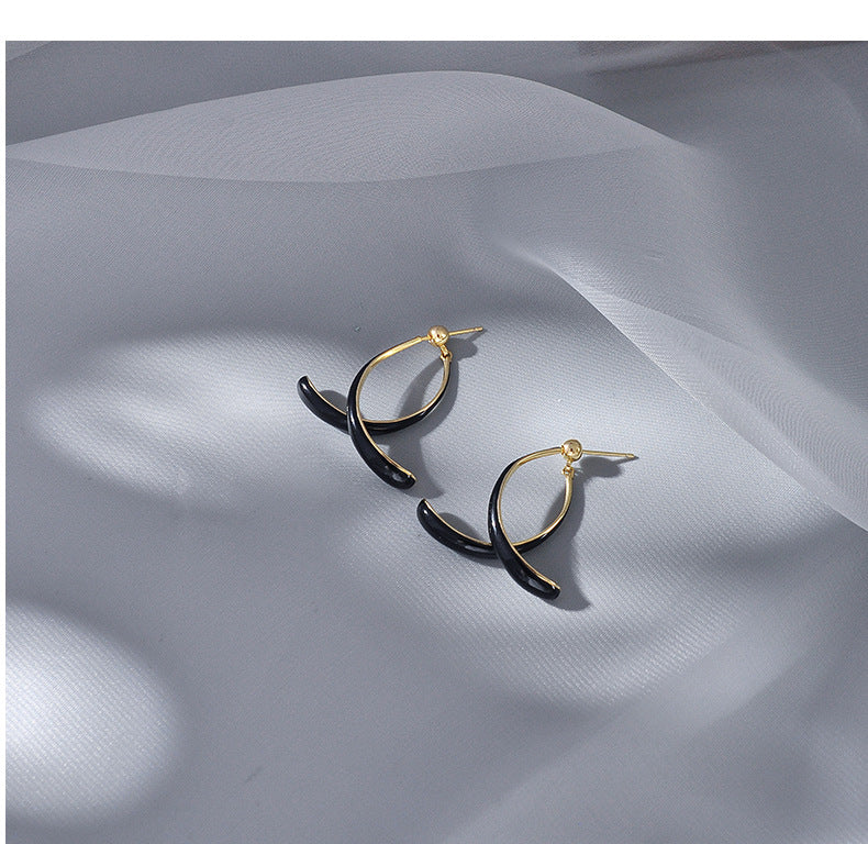 LAST DAY 70% OFF - Cross Curved Earrings