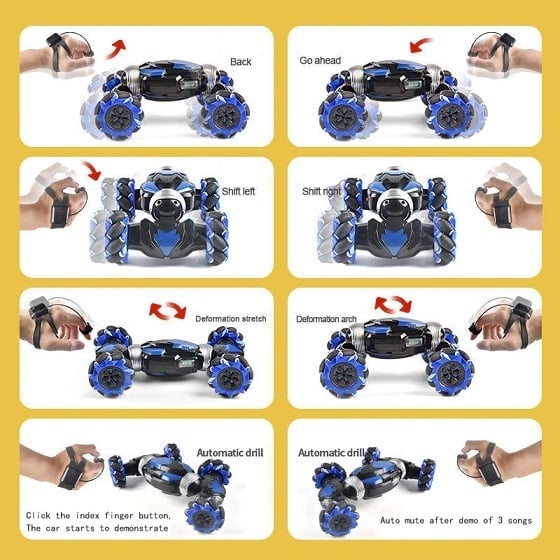 (Last Day 70% OFF) Gesture Sensing RC Stunt Car With Light & Music