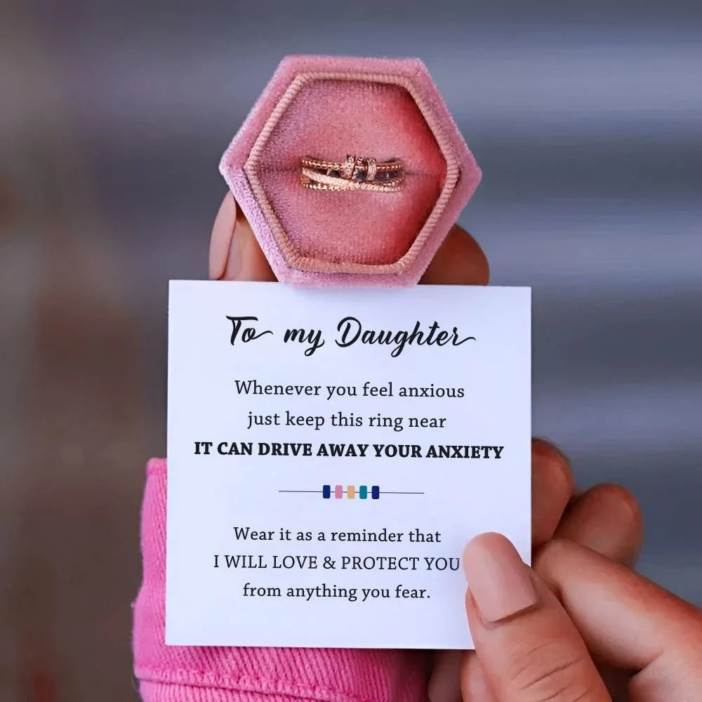 Last Day Promotion 49% OFF -FOR DAUGHTER – DRIVE AWAY YOUR ANXIETY FIDGET RINGS