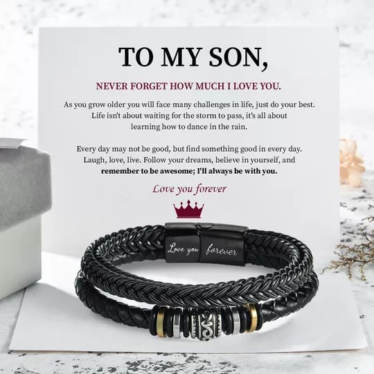 Last Day Promotion 49% OFF---To My Son Love You Forever Bracelet