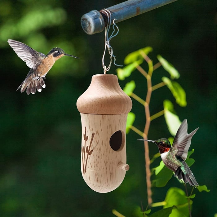 Last Day Promotion 70% OFF -  Wooden Hummingbird House