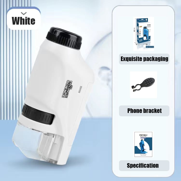 Pasiox Kid's Portable Pocket Microscope With Adjustable Zoom 60-120x