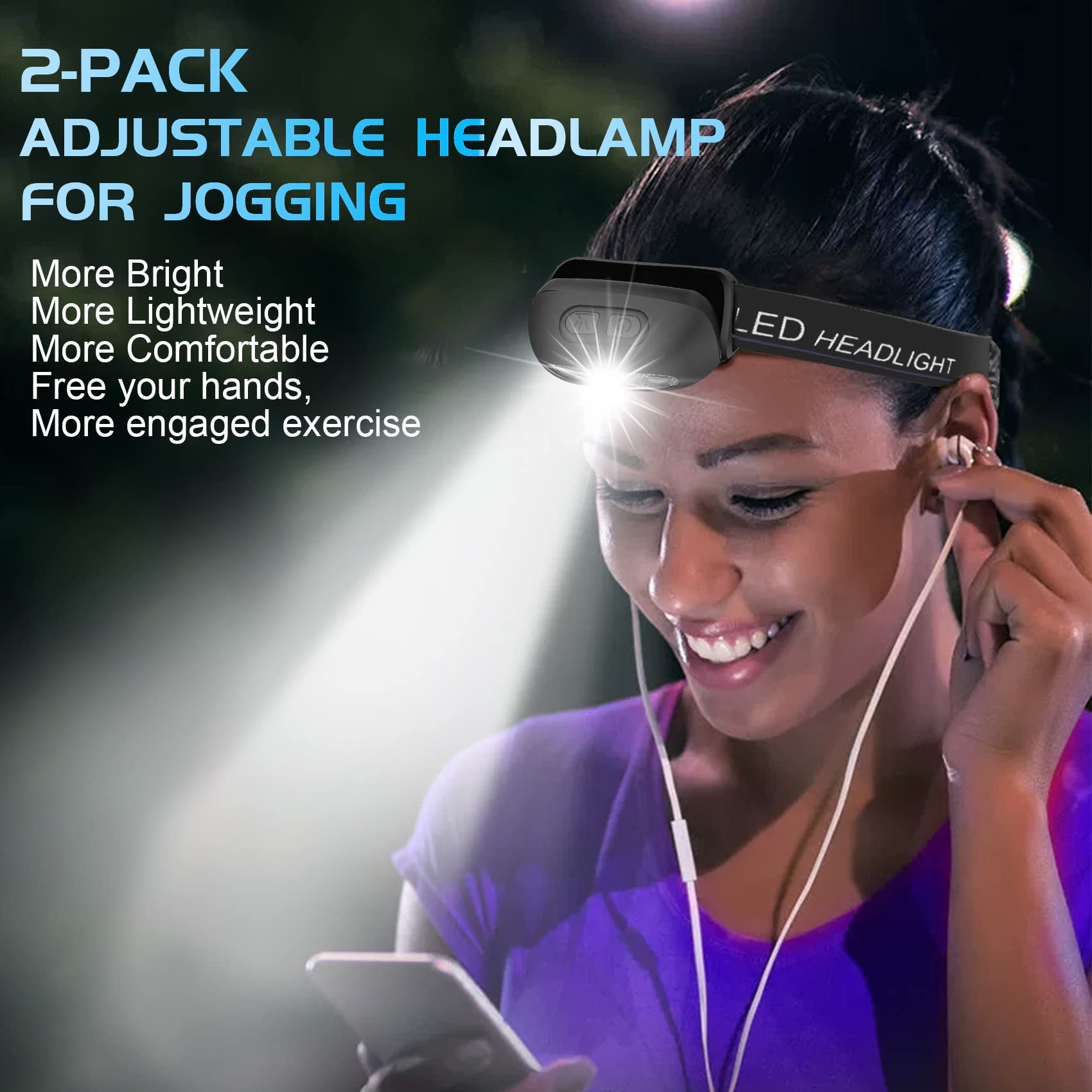 Last Day Promotion- SAVE 49% OFF-Intelligent Waterproof Sensor LED Headlamp-BUY 2 GET 1 FREE