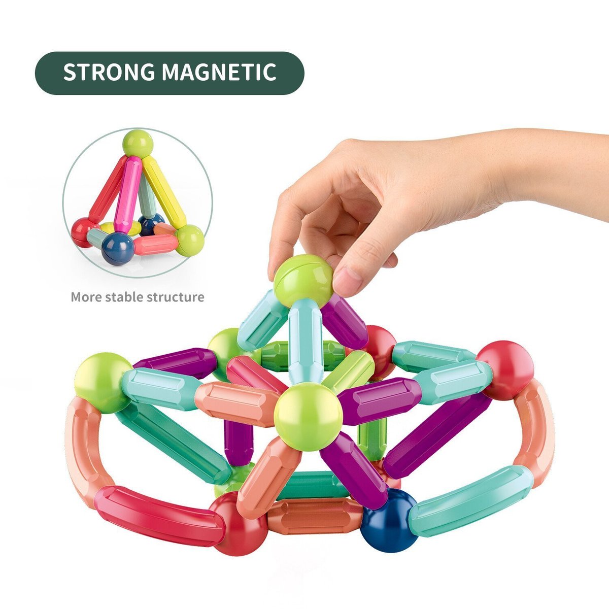 Last Day Special Sale 49% OFF - Magnetic Balls and Rods Set Educational Magnet Building Blocks