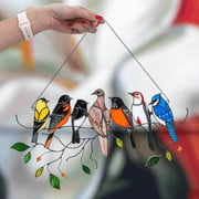 Last Day Special Sale 70%off – The Best Gift-Birds Stained Window Panel Hangings