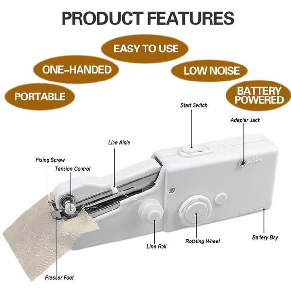 LAST DAY-50% OFF - Portable Handheld Sewing Machine