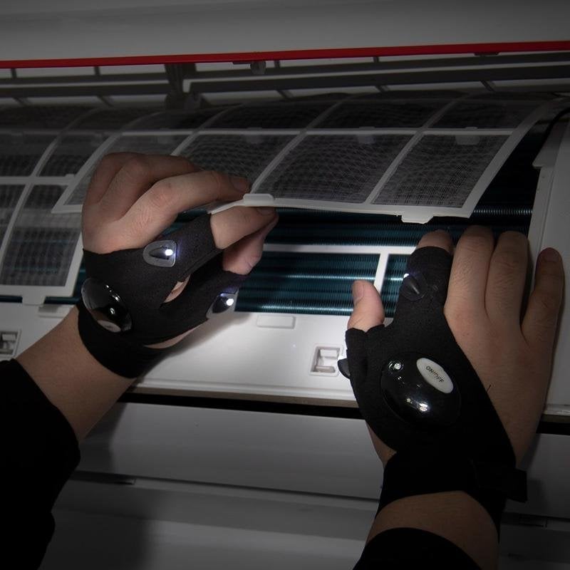 LED Gloves with Waterproof Lights