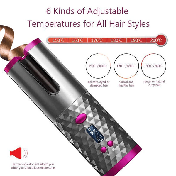 Liftupstyle Auto Rotating Ceramic Hair Curler