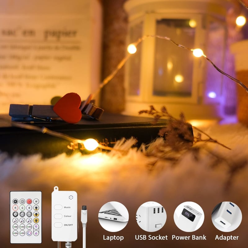 Lightweight Voice-Activated Fairy Tale String Lights