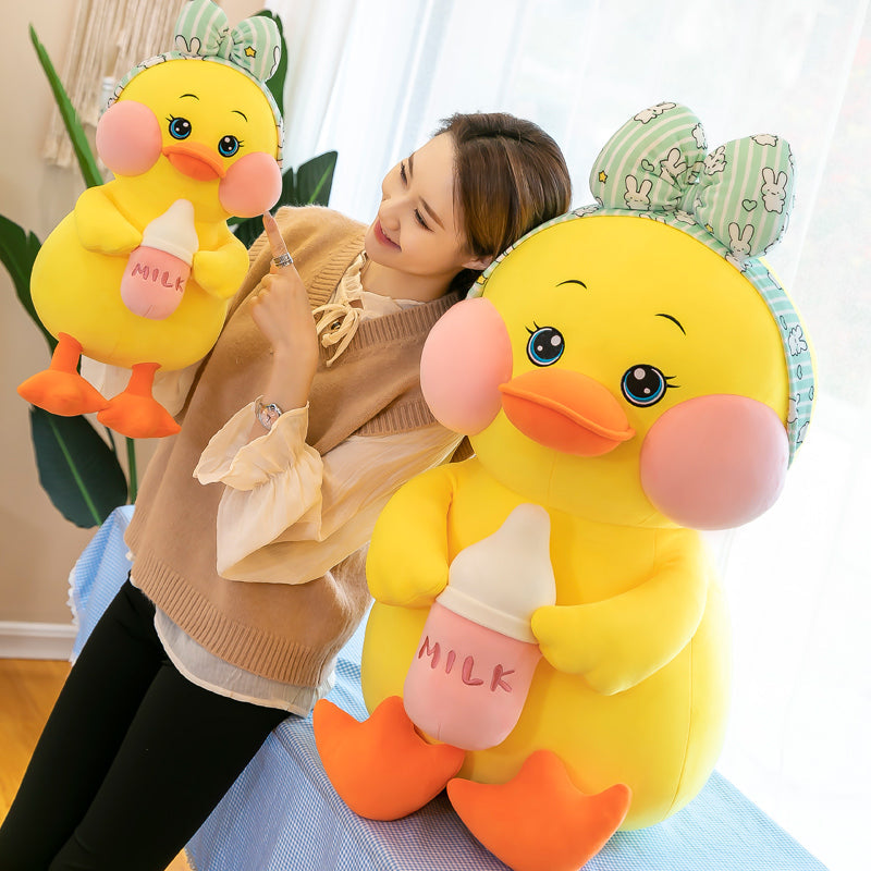 Lovely Bottle Duck Plush Toy