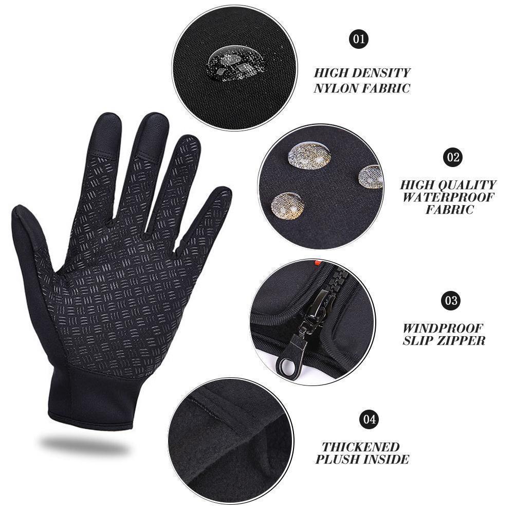 Luckyidays Warm Thermal Gloves Cycling Running Driving Gloves