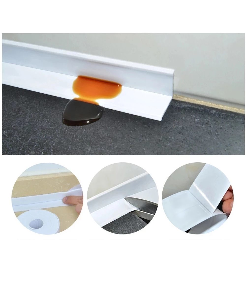 Magic Anti-Mold Peel & Stick Self-adhesive Sive Caulk Tape Strip