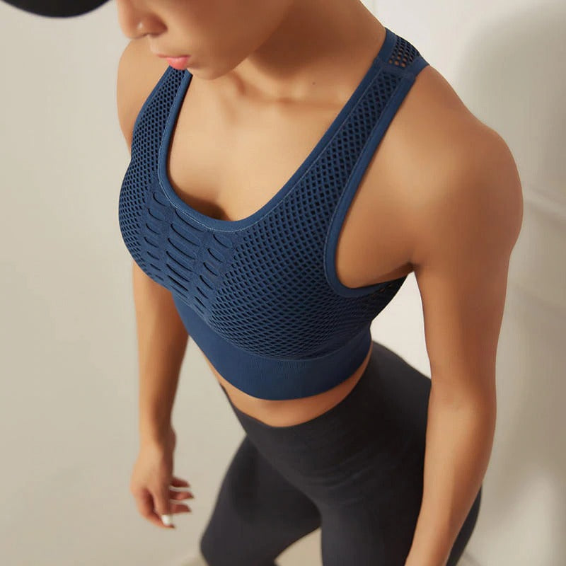 Magic Mesh Sports Bra, Yoga Crop Top