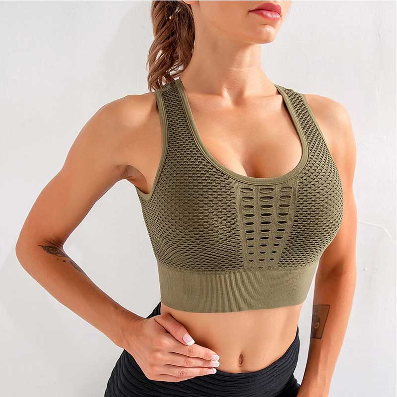 Magic Mesh Sports Bra, Yoga Crop Top