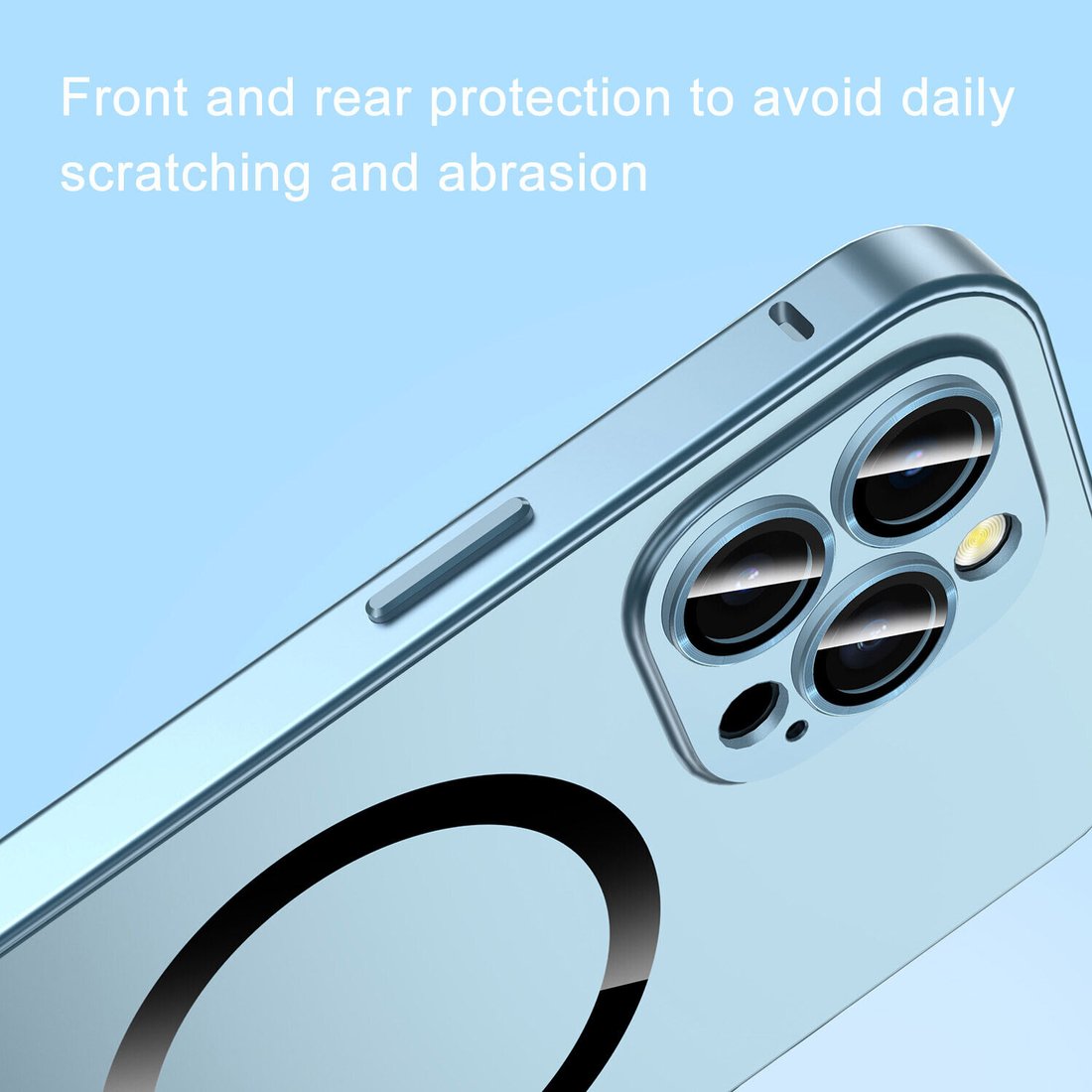 Magnetic Charging Aluminium Metal Bumper Matte Case Cover for iPhone