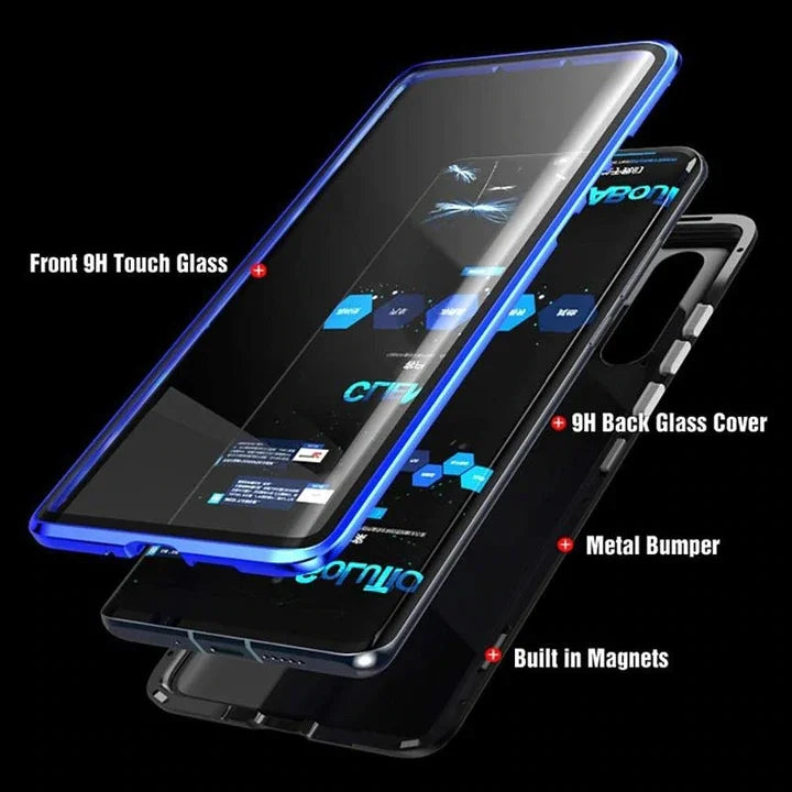 Magnetic Double Sided HD Shock Resistant Glass Phone Case for Samsung S22 Series