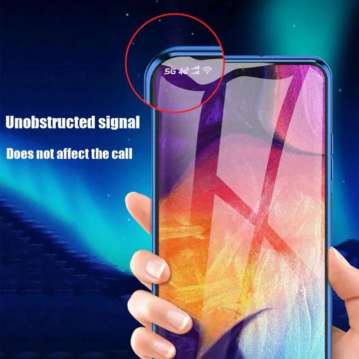 Magnetic Double Sided HD Shock Resistant Glass Phone Case for Samsung S22 Series