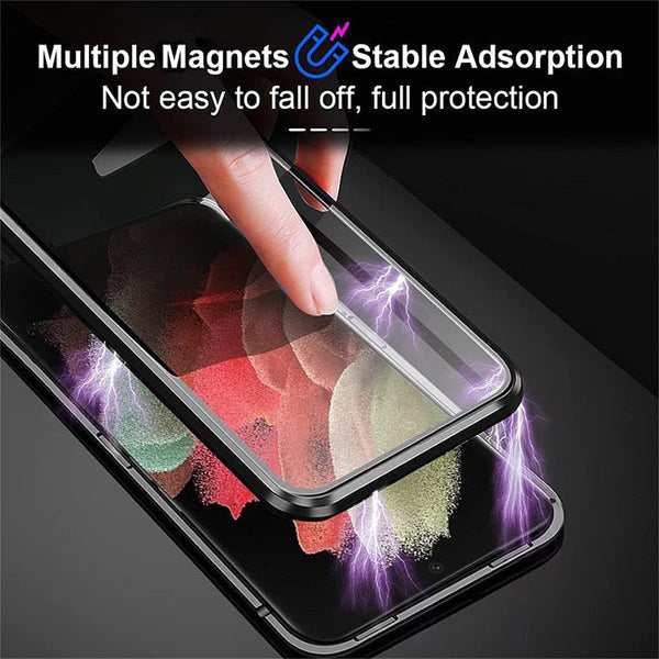 Magnetic Double-sided Tempered Glass Case For Samsung S22 Ultra