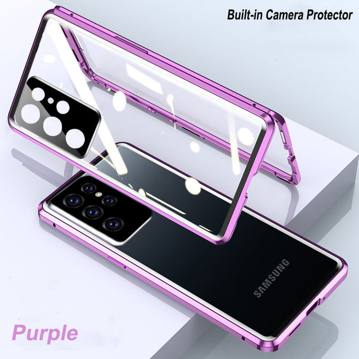 Magnetic Double-sided Tempered Glass Case For Samsung S22 Ultra