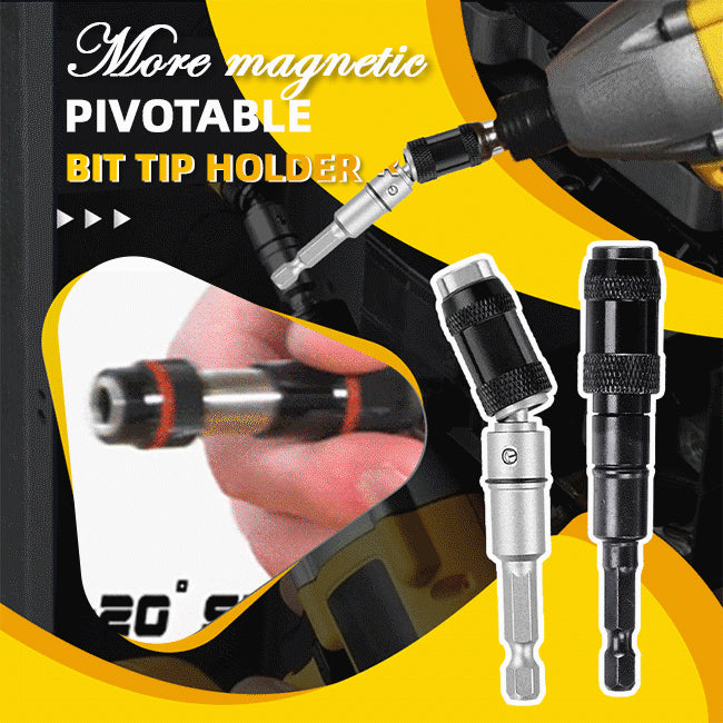 Magnetic swiveling bit tip holder