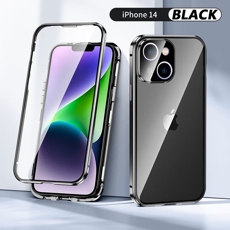 Magnetic Tempered Glass Double-sided Phone Case For iPhone 13/14 Series