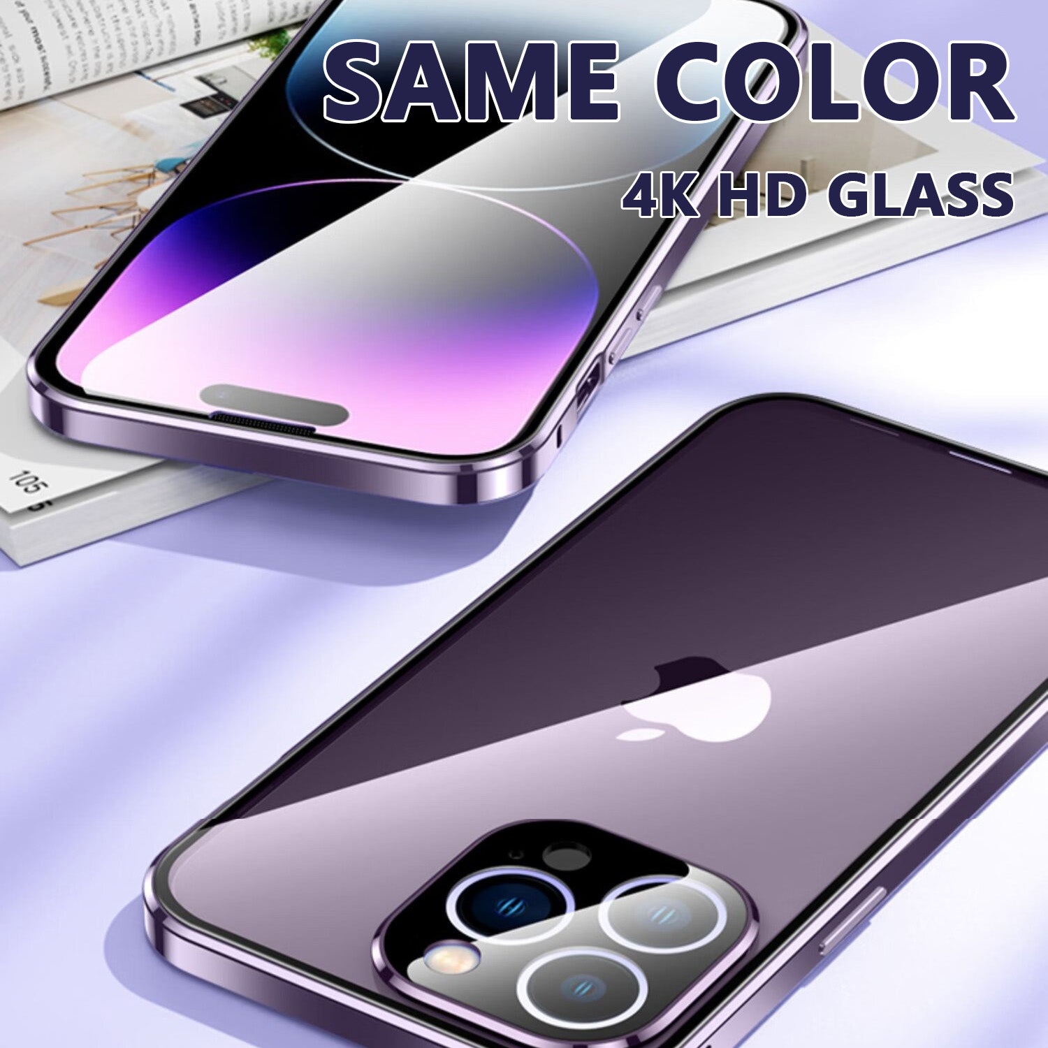 Magnetic Tempered Glass Double-sided Phone Case For iPhone 13/14 Series