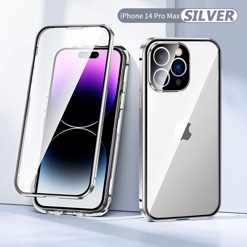 Magnetic Tempered Glass Double-sided Phone Case For iPhone 13/14 Series