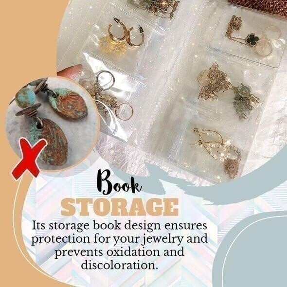 Markforlove Last Day Promotion 49% OFF-Transparent Jewellery Storage Book Set(No buttons)