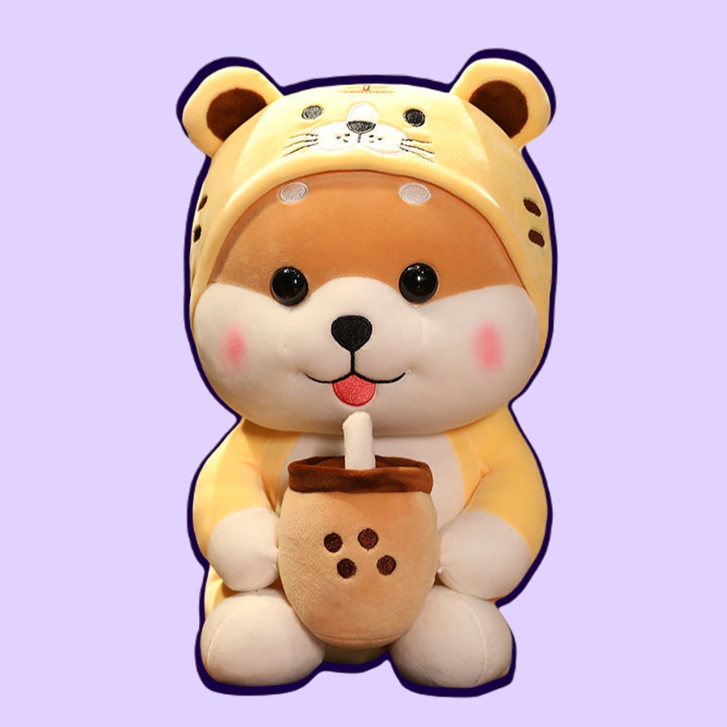 Milk Tea Dog Turns Into Tiger Plush Toy