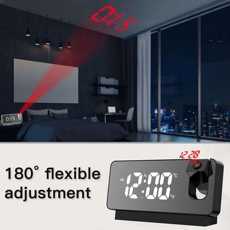 Mirror projection alarm clock