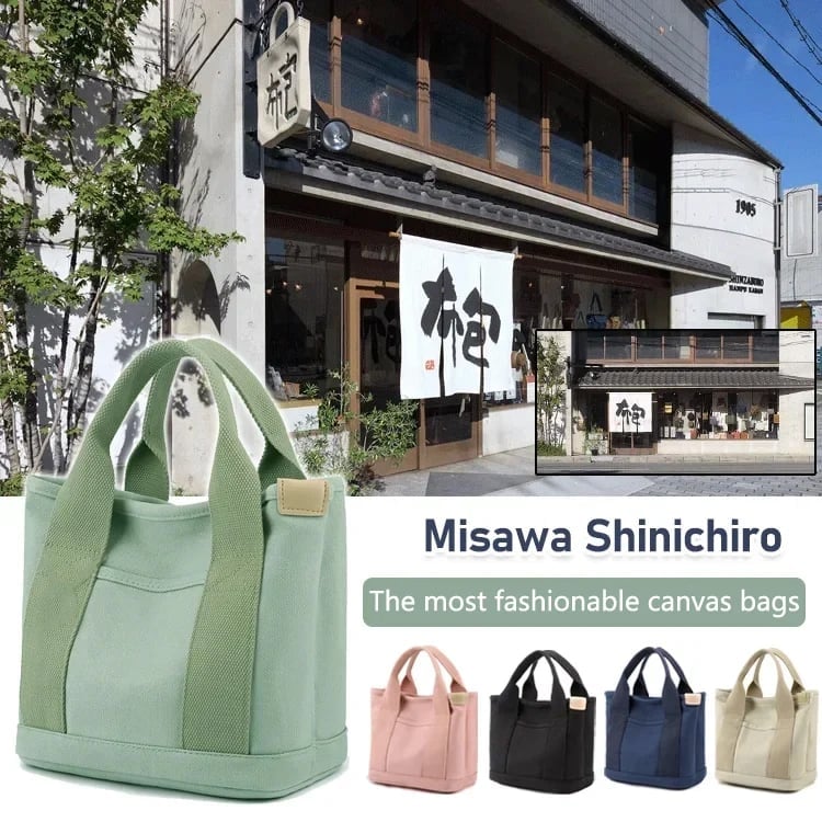 Misawa Shinichiro Bag [Japanese handmade] Large capacity multi-pocket handbag