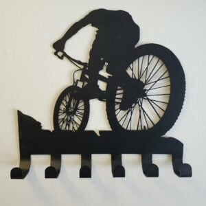 Mountain bike gear rack / metal wall décor