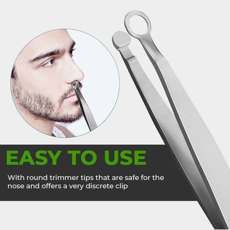 Multifunction Round-tipped Nose Hair Trimming Tweezers