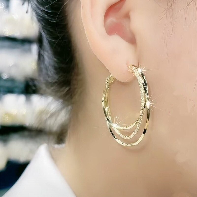 Multi-layer hoop earrings