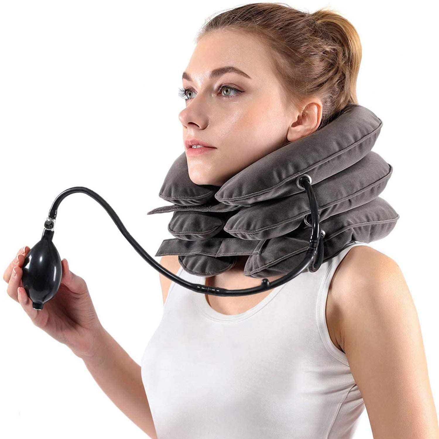 Neckly-Inflatable Neck Stretcher Device