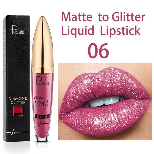 New Amazing Lip Art Ideas- Diamond Lip Gloss Matte To Glitter Liquid Lipstick Waterproof