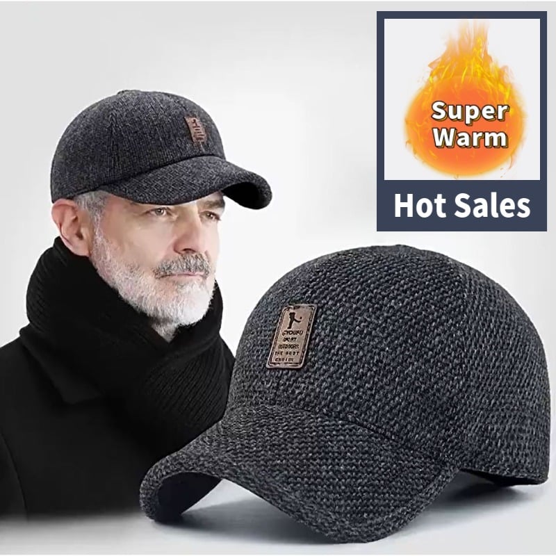 NEW YEAR 2023 SALE 49% OFF Men's Winter Baseball Cap - With Ear Muffs, Adjustable, thickened and warm