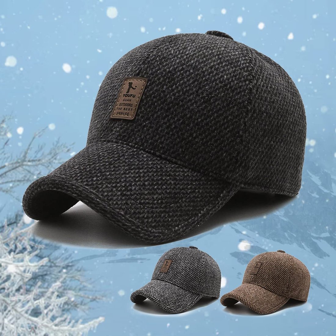 NEW YEAR 2023 SALE 49% OFF Men's Winter Baseball Cap - With Ear Muffs, Adjustable, thickened and warm