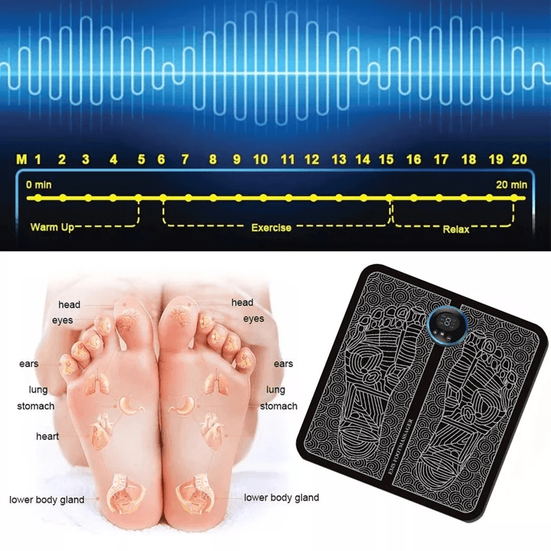 NEW YEAR 50% OFF - EMS Acupoints Stimulator Massage Foot Mat