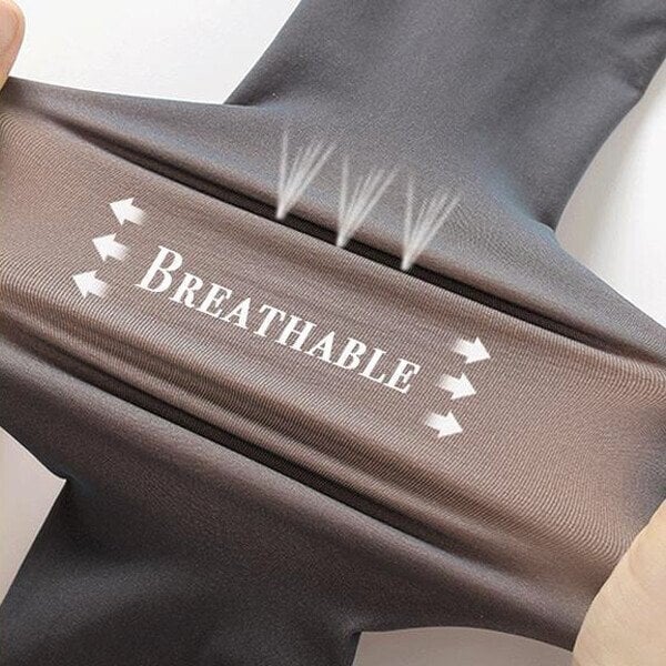 Ongitecoude Flawless Legs Fake Translucent Warm Plush Lined Elastic Tights