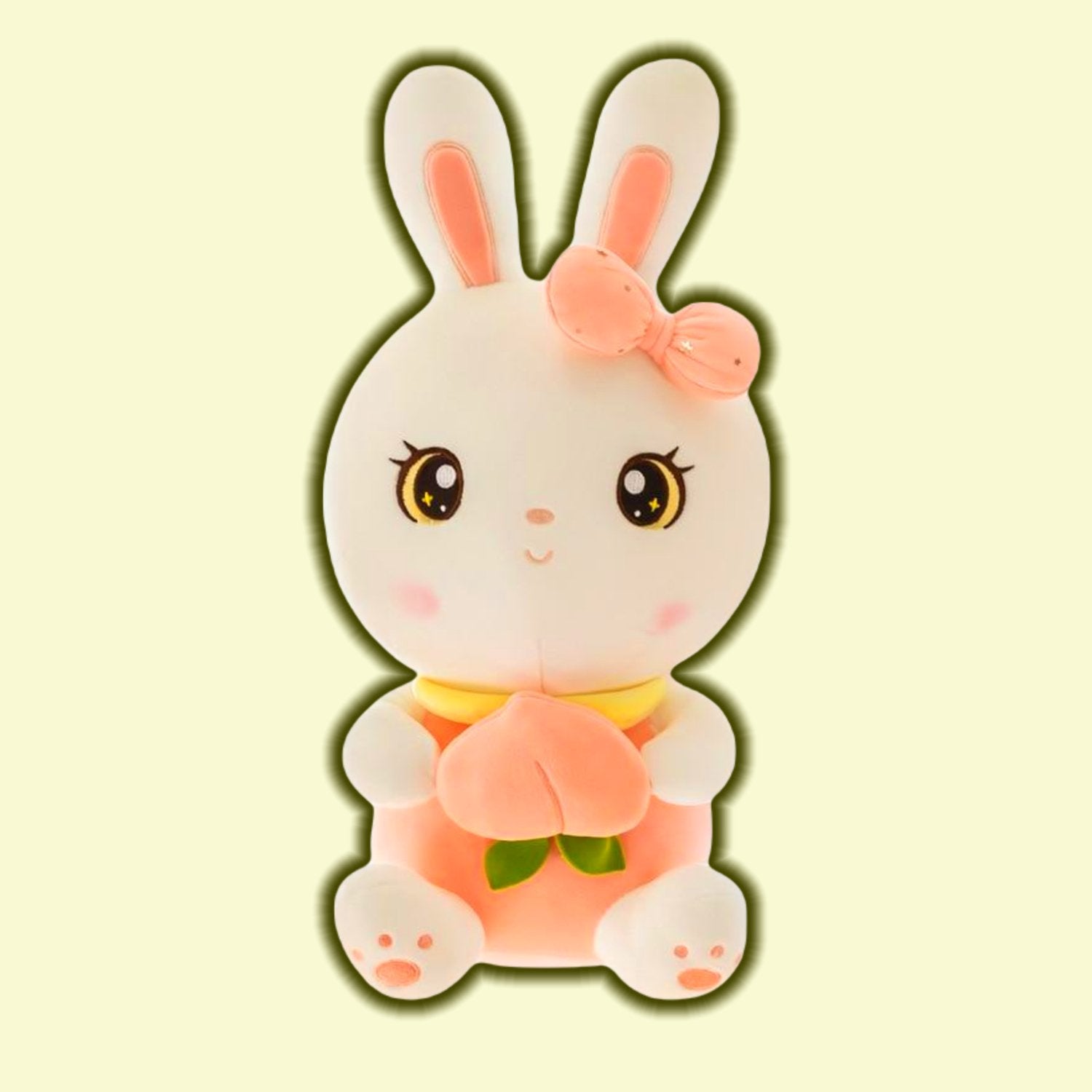 Peach Bunny Rabbit Plush Toy