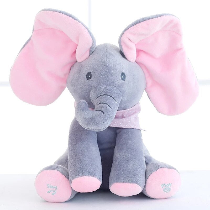 Peek A Boo Singing Elephant Plush Toy-49% OFF