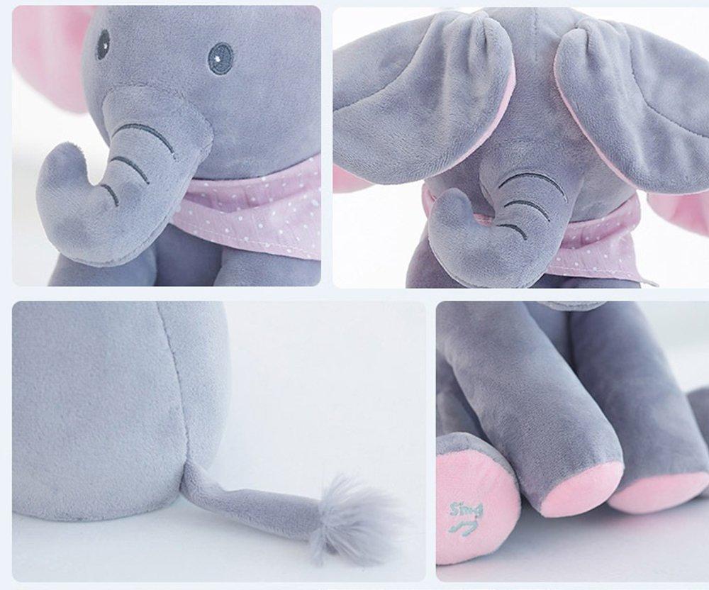 Peek A Boo Singing Elephant Plush Toy-49% OFF