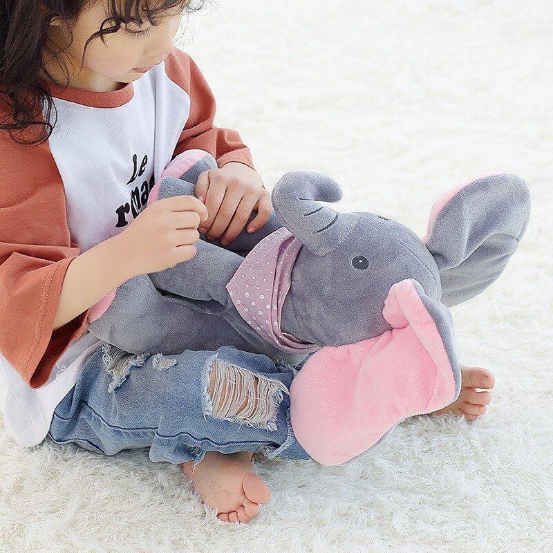 Peek A Boo Singing Elephant Plush Toy-49% OFF