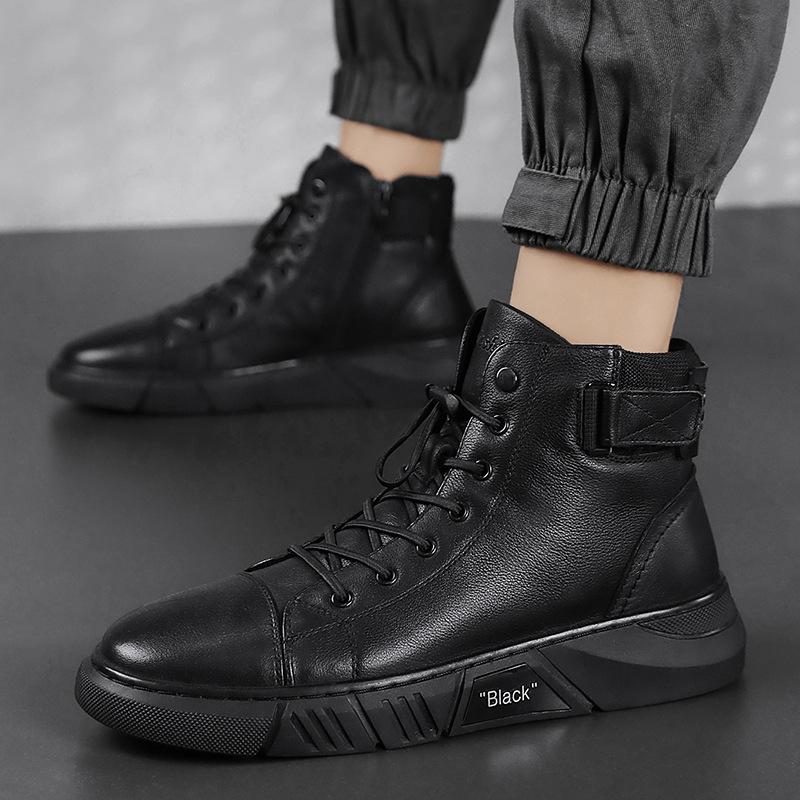 Pennyew Italian high-top casual Martin leather boots