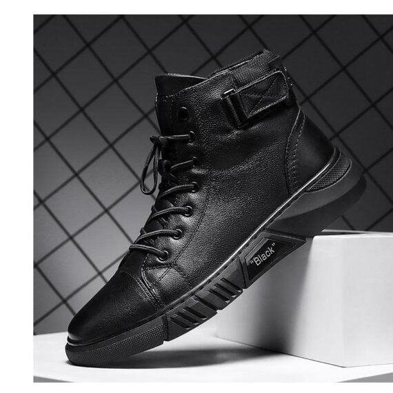 Pennyew Italian high-top casual Martin leather boots - Lulunami