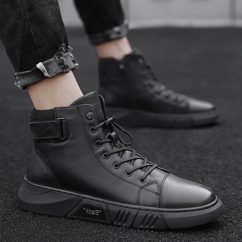 Pennyew Italian high-top casual Martin leather boots